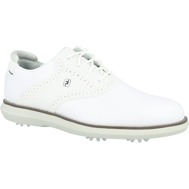 FootJoy FJ Traditions JR Junior Golf Shoes - 45035 - White/Gray - Size: 2 M