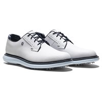 View FootJoy Traditions Blucher Golf Shoe White/Sky Blue/Camo
