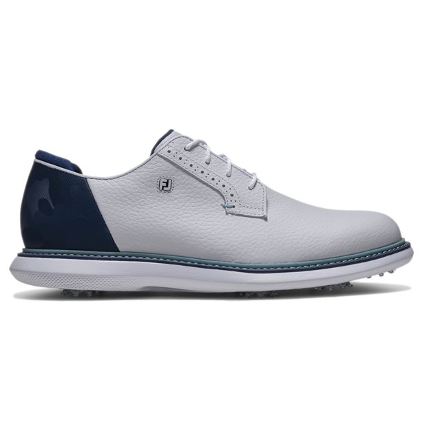 FootJoy Traditions Blucher Golf Shoes - 57977 - White/Navy Camo/Blue - Size: 10 M