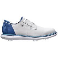 View FootJoy Traditions Blucher Golf Shoe White/Navy/Blue
