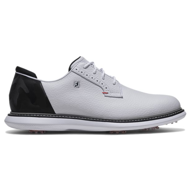 FootJoy Traditions Blucher Golf Shoes - 57979 - White/Black Camo/Red - Size: 8 (EU 41) M