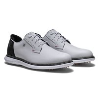 View FootJoy Traditions Blucher Golf Shoe White/Black Camo/Red
