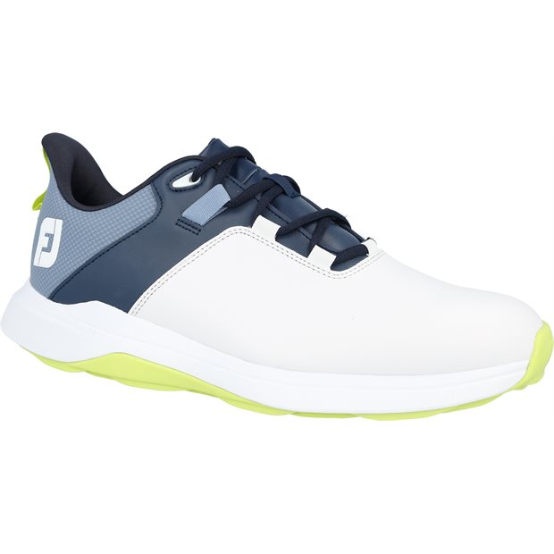 FootJoy Used FootJoy ProLite Previous Season Shoe Style Spikeless Golf Shoes - 56920 - White/Navy/Lime - Size: 9.5 M