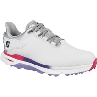 FootJoy ProSLX Previous Season Shoe Style Ladies Spikeless Golf Shoes - 98196 - White/Pink/Purple - Size: 10 M
