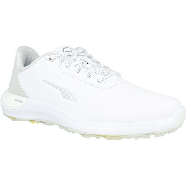 Puma PhantomCat Nitro Golf Shoes - Puma White/Puma Silver/Feather Gray - Size: 9 M