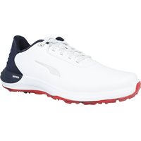Puma PhantomCat Nitro Golf Shoes - Puma White/Deep Navy/For All Time Red - Size: 10 M