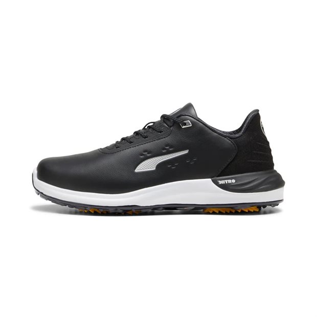 Puma PhantomCat Nitro Golf Shoes - Black/Silver/Yellow Sizzle - Size: 11 M