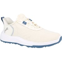 Puma Fusion Crush Sport Ladies Spikeless Golf Shoes - Warm White/Blue Horizon - Size: 6.5 M