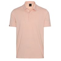 View Dunning Helsby Stripe Jersey Performance Shirt Peach/White