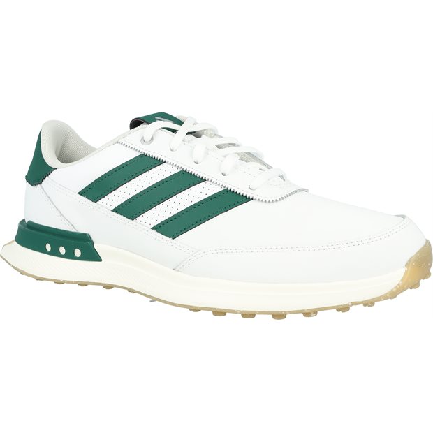 Adidas S2G SL Leather 24 Spikeless Golf Shoes - FTWR White/Collegiate Green/Gum - Size: 9.5 M