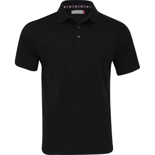 Ben Hogan Solid Ottoman Textured Polo Shirt - Caviar - Size: XL