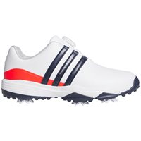 View Adidas Tour360 24 Boost Golf Shoe White/Collegiate Navy/Lucid Red