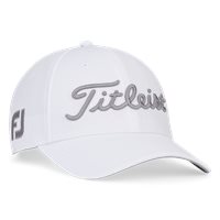 View Titleist Tour Elite Golf Hat White/Gray