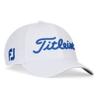 View Titleist Tour Elite Golf Hat White/Royal