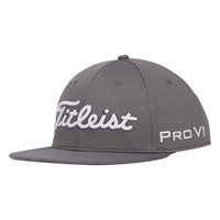 View Titleist Tour Elite Flat Bill Golf Hat Charcoal/White