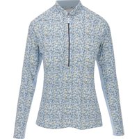 Prendas exteriores Greg Norman Marquee 1/2 cremallera azul neblina para mujer M