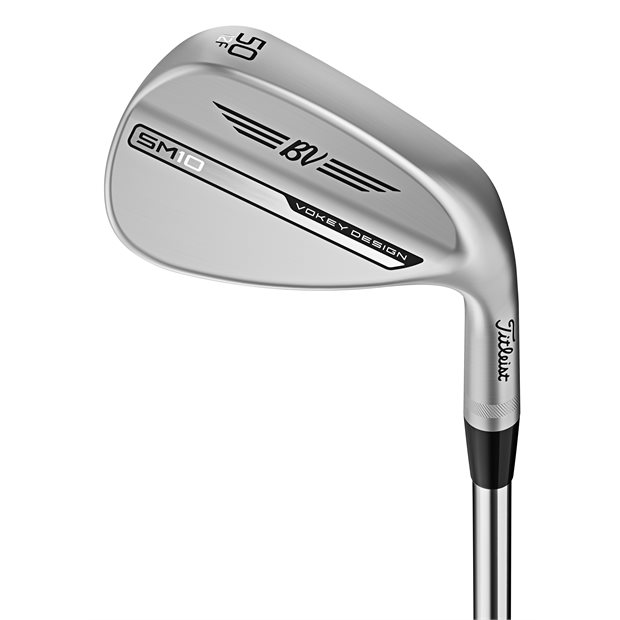 Titleist Used Titleist Vokey SM10 Tour Chrome F Grind Left-Handed Sand Wedge Golf Club in Very Good Condition - 56° Loft - Steel Shaft