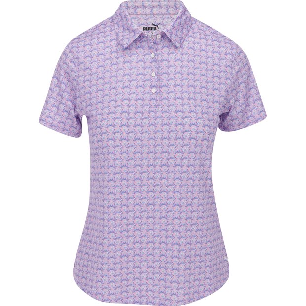 Puma MATTR Essex Ladies Polo Shirt - Pink Icing/Blue Skies - Size: XS