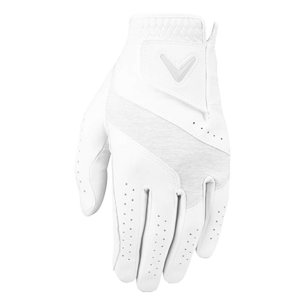 Callaway Fusion Ladies Right Golf Glove - White/Silver L Regular