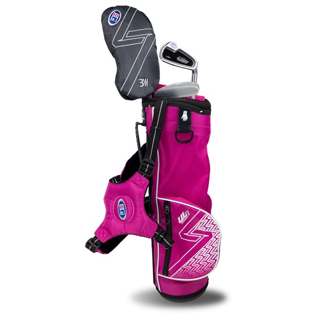 U.S. Kids Golf UL7-39 3 Club Pink Junior Club Set Golf Clubs