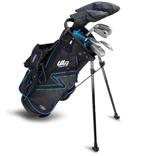 U.S. Kids Golf UL7-48 7 Club Black Junior Club Set Golf Clubs - Junior Flex - Graphite Shaft
