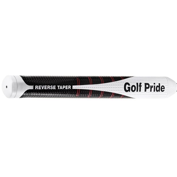 Golf Pride Reverse Taper Flat Large Putter Grips - Black/White