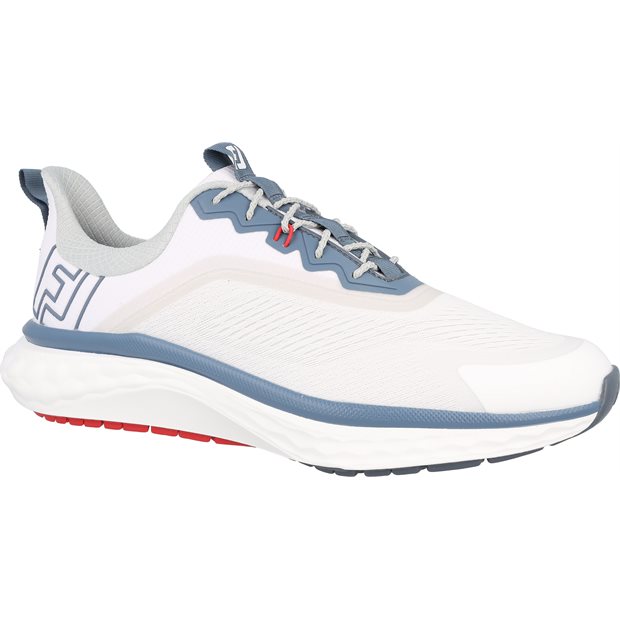 FootJoy FJ Quantum Previous Season Shoe Style Spikeless Golf Shoes - 56989 - White/Blue/Red - Size: 7.5 M