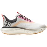 View FootJoy FJ Quantum Spikeless Lucent White/Hot Coral/Asphalt