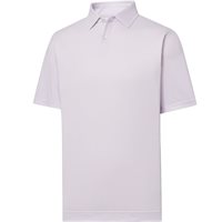 View FootJoy TOUR LOGO MicroFeeder Stripe Lisle Self Collar Shirt Lavender/White