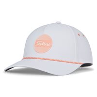 View Titleist Boardwalk Rope Golf Hat White/Peach