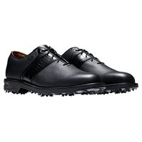 View FootJoy Premiere Speed Saddle Previous Season Shoe Style Golf Shoe Black/Black/Black