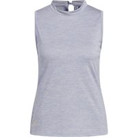 View Adidas Essentials Heathered Mock-Neck Shirt Blue Fusion