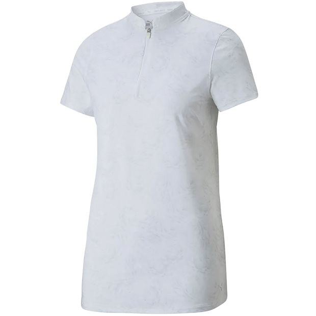 Puma MATTR Bouquet Ladies Polo Shirt - Bright White/High Rise - Size: S