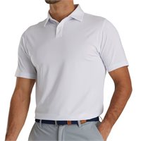 View FootJoy Athletic Fit Solid Lisle Self Collar Previous Season Apparel Style Shirt White