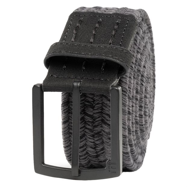 TravisMathew Pueblo 2.0 Stretch Woven Belts - Heather Gray Pinstripe - Size: XL