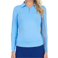 View IBKUL Adjustable Length Long Sleeve Zip Shirt Peri