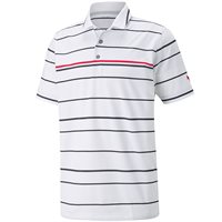 Puma Mattr Border Lines Polo Shirt - Bright White/Ski Patrol - Size: S