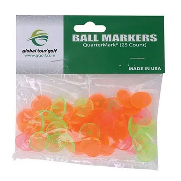 Accelerated Golf Quarter Sized Neon Ball Markers - Neon