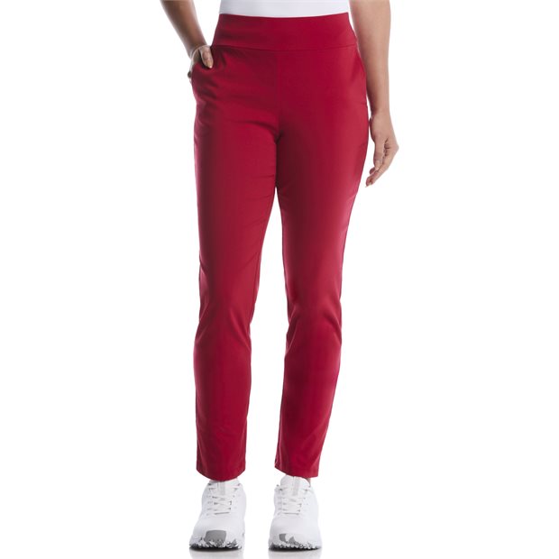 Ben Hogan Pull-On Ladies Flat Front Pants - Scarlet Smile - Size: XL