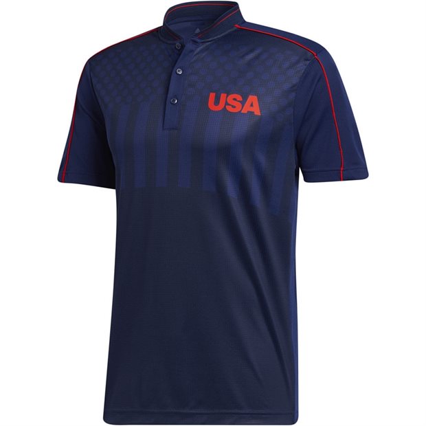 Adidas USA Polo Shirt - Dark Blue/Collegiate Navy - Size: S
