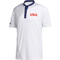 View Adidas USA Shirt White/Glory Blue/Dark Blue