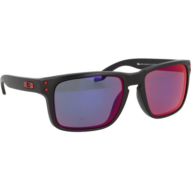 Oakley Holbrook Sunglasses - Matte Black/Red Iridium Lens