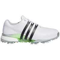 View Adidas Tour360 BOOST Golf Shoe White/Core Black/Green Spark