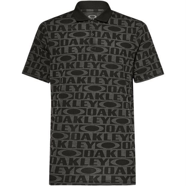 Oakley Stacked Jaquard RC Polo Shirt - Blackout - Size: XXL