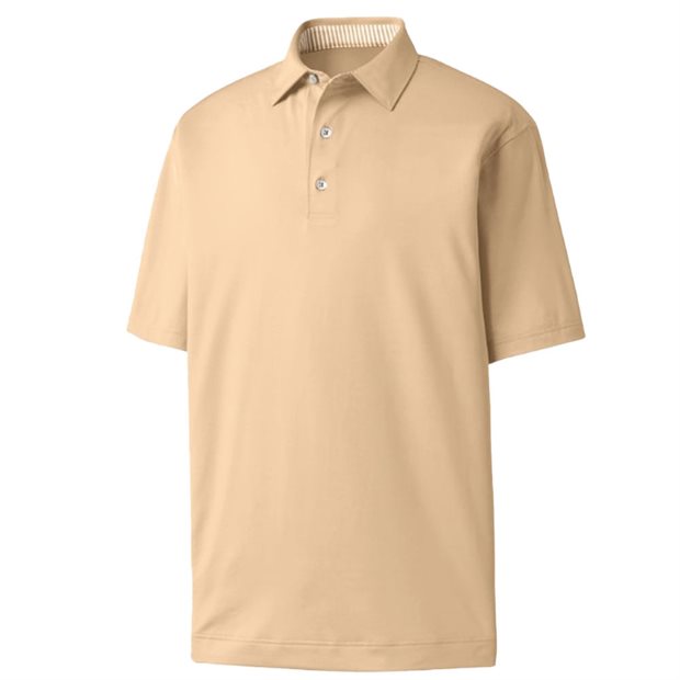FootJoy Solid Lisle Self Collar Previous Season Apparel Style Polo Shirt - Peach - Size: S