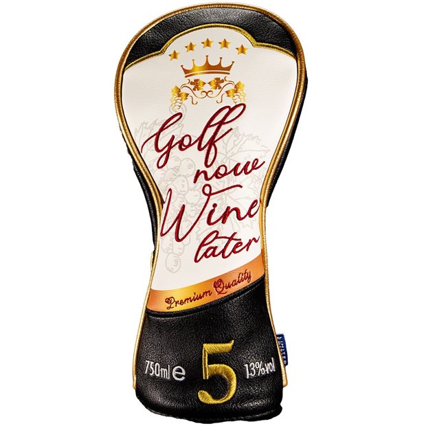 CMC Design Now Wine Later Headcover - White