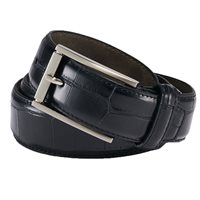 Gem-Dandy Croco Print Leather - Black - Size: XL