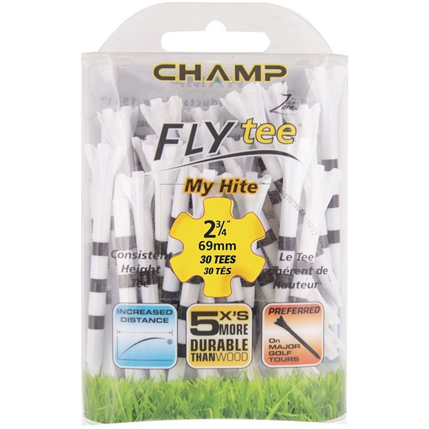 Champ Flytee My Hite Golf Tees - White/Black