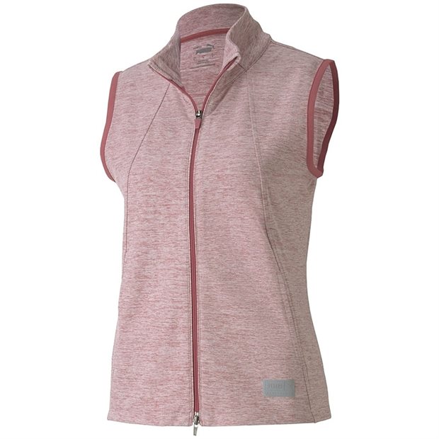 Puma CloudSpun Warm Up Ladies Vest - Rose Wine Heather - Size: XS
