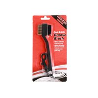 View ProActive Sports Dual Bristle Brush Bag/Cart Accessories Black